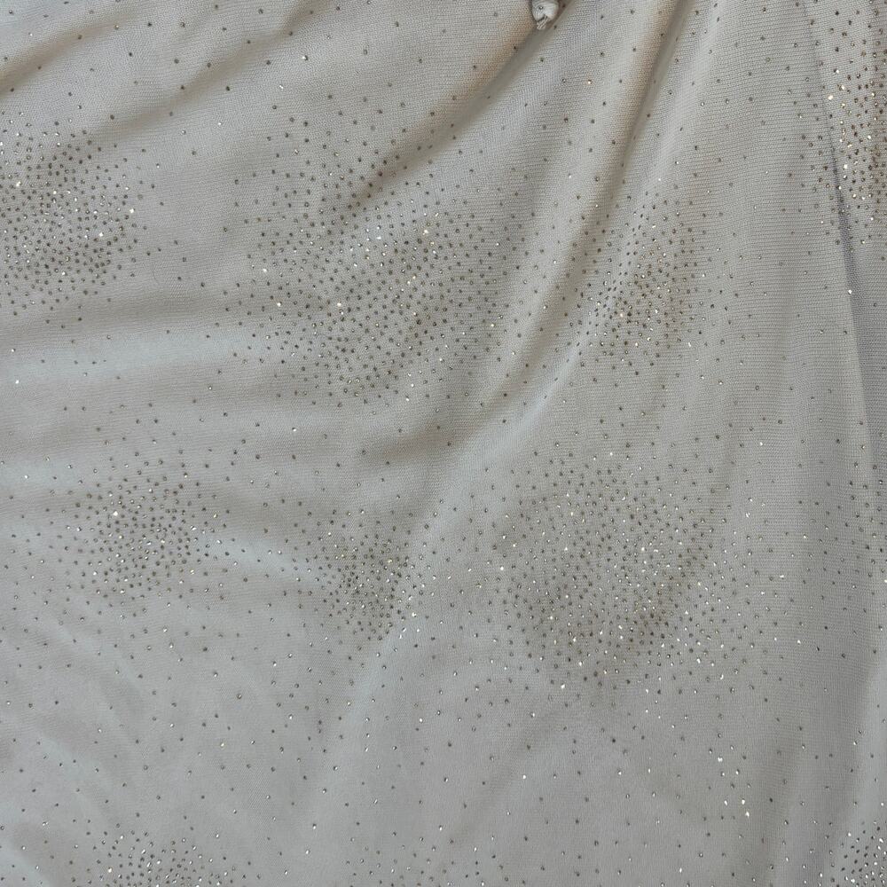 Vintage 90s Zum Zum by Niki Livas Gold Sparkly Prom Dress Side Slit Y2k - Picture 7 of 7